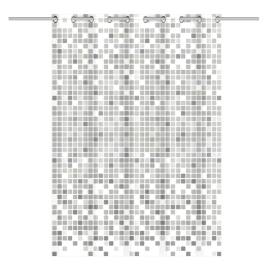 Eisl perdea de duș tip mozaic, gri, 200x180x0,2 cm, 4 image