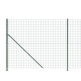 Gard plasă de sârmă cu bordură, verde, 2,2x10 m, 4 image