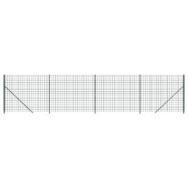 Gard plasă de sârmă cu bordură, verde, 2,2x10 m, 2 image