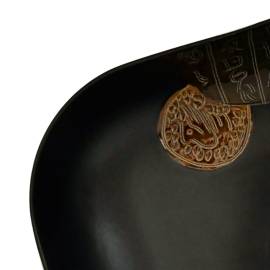 Lavoar de blat, negru, 48x37,5x13,5 cm, ceramică, dreptunghi, 7 image