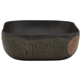 Lavoar de blat, negru, 48x37,5x13,5 cm, ceramică, dreptunghi, 5 image
