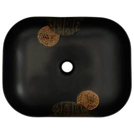 Lavoar de blat, negru, 48x37,5x13,5 cm, ceramică, dreptunghi, 6 image