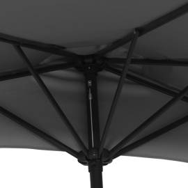Umbrelă de soare de balcon, tijă aluminiu, antracit, 270x144 cm, 6 image