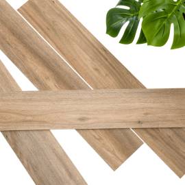 Wallart panouri perete aspect de lemn, maro latte, stejar natural, 3 image