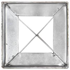 Țăruși de sol, 2 buc., argintiu, 10x10x76 cm, oțel galvanizat, 5 image