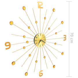 Ceas de perete, auriu, 70 cm, metal, 7 image