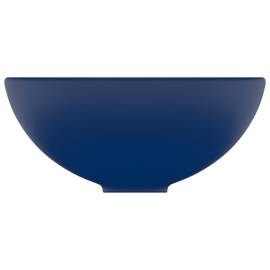 Chiuvetă baie lux albastru închis mat 32,5x14cm ceramică rotund, 4 image