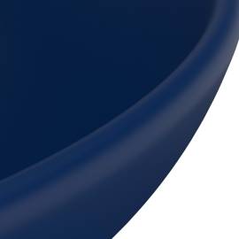 Chiuvetă baie lux albastru închis mat 32,5x14cm ceramică rotund, 5 image