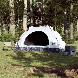 Cort de camping 2 persoane, alb opac, setare rapidă, țesătură, 3 image