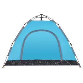 Cort de camping pentru 3 persoane, setare rapidă, albastru, 9 image