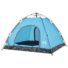 Cort de camping pentru 3 persoane, setare rapidă, albastru, 4 image