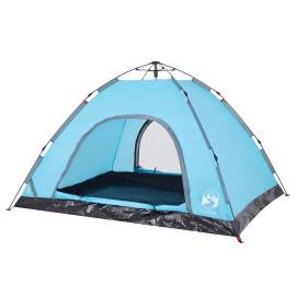Cort de camping pentru 4 persoane, setare rapidă, albastru, 5 image