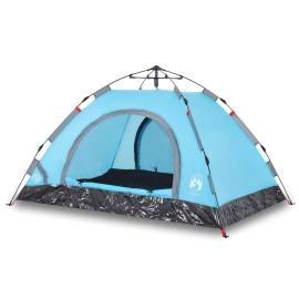 Cort de camping pentru 4 persoane, setare rapidă, albastru, 2 image