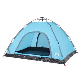 Cort de camping pentru 4 persoane, setare rapidă, albastru, 4 image