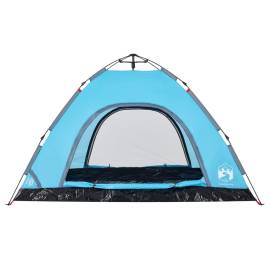 Cort de camping pentru 4 persoane, setare rapidă, albastru, 8 image
