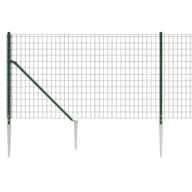 Gard plasă de sârmă cu țăruși de fixare, verde, 1x25 m, 4 image