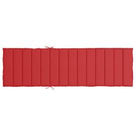 Pernă de șezlong, roșu, 200x50x3 cm, textil oxford, 5 image