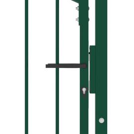 Poartă de gard cu țepușe, verde, 100x150 cm, oțel, 4 image