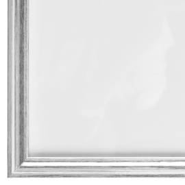 Rame foto colaj de perete/masă 3 buc. argintiu 29,7x42 cm mdf, 5 image
