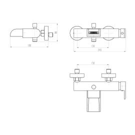 SchÜtte baterie de baie mixer cu jet cascadă idrovia, crom, 5 image