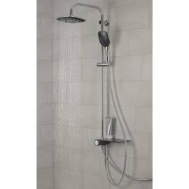 SchÜtte set de duș cu tavă laterală „aquastar”, crom-antracit, 3 image