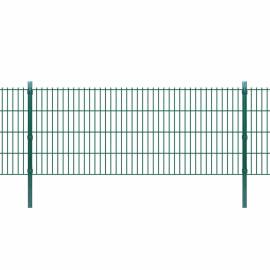 Stâlpi de gard, 20 buc., verde, 130 cm, oțel galvanizat, 2 image