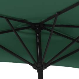 Umbrelă de soare de balcon, tijă aluminiu, verde, 300x155 cm, 6 image