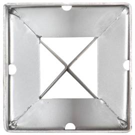 Țăruși de sol, 12 buc., argintiu, 9x9x75 cm, oțel galvanizat, 5 image