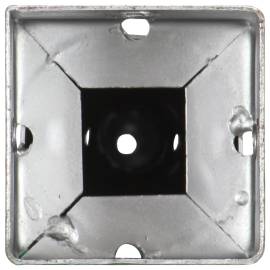 Țăruși de sol, 2 buc., argintiu, 10x10x57 cm, oțel galvanizat, 5 image