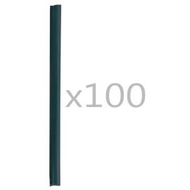 Cleme fixare fâșii de gard, 100 buc., verde, pvc, 2 image