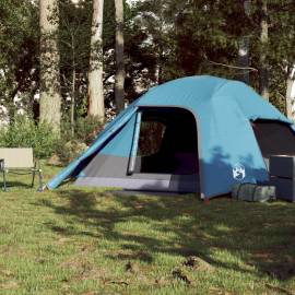 Cort de camping cupolă pentru 4 persoane, albastru, impermeabil, 3 image