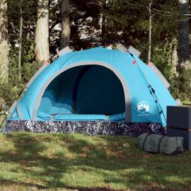 Cort de camping pentru 2 persoane, setare rapidă, albastru