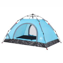 Cort de camping pentru 2 persoane, setare rapidă, albastru, 5 image