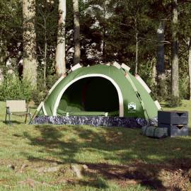 Cort de camping pentru 4 persoane, setare rapidă, verde, 3 image