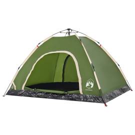 Cort de camping pentru 4 persoane, setare rapidă, verde, 4 image
