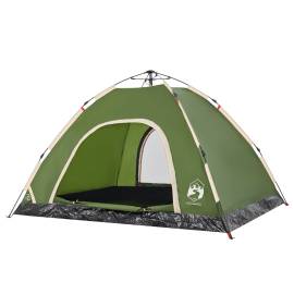 Cort de camping pentru 4 persoane, setare rapidă, verde, 5 image