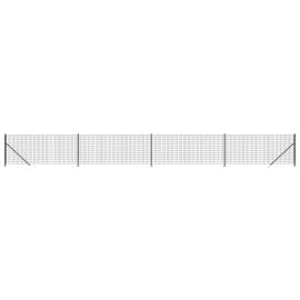 Gard plasă de sârmă cu bordură, antracit, 0,8x10 m, 2 image