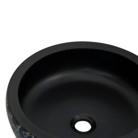 Lavoar de blat, negru și albastru, rotund, Φ41x14 cm, ceramică, 5 image