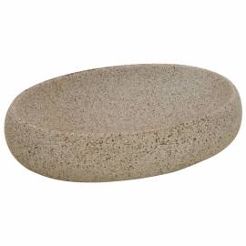Lavoar de blat, nisipiu, 59x40x15 cm, ceramică, oval, 2 image