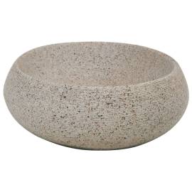 Lavoar de blat, nisipiu, 59x40x15 cm, ceramică, oval, 5 image