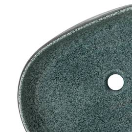 Lavoar de blat, turcoaz, 59x40x14 cm, ceramică, oval, 7 image
