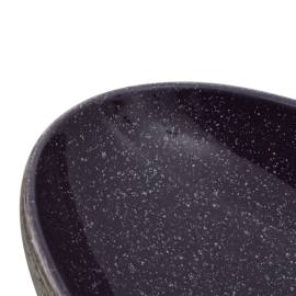 Lavoar de blat, violet și gri, 59x40x14 cm, ceramică, oval, 7 image