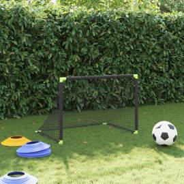 Poartă de fotbal pentru copii, pliabilă, negru, 90x64x64 cm, 3 image