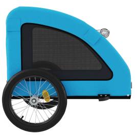 Remorcă de bicicletă animale companie, albastru, oxford/fier, 7 image