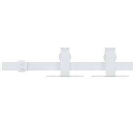 Set glisare mini ușă pentru dulap, alb, oțel carbon, 183 cm, 3 image