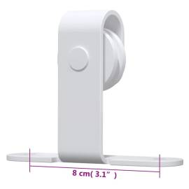 Set glisare mini ușă pentru dulap, alb, oțel carbon, 183 cm, 7 image