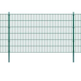 Stâlpi de gard, 10 buc., verde, 170 cm, oțel galvanizat, 2 image