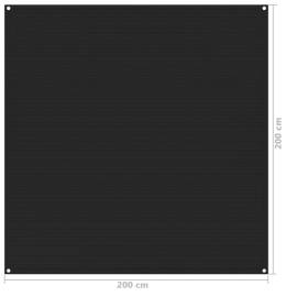 Covor pentru cort, negru, 200x200 cm, 4 image