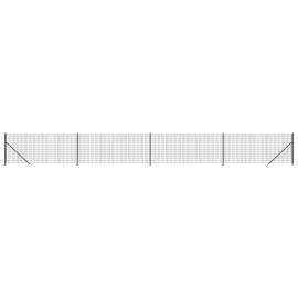 Gard plasă de sârmă cu bordură, antracit, 1,1x10 m, 2 image
