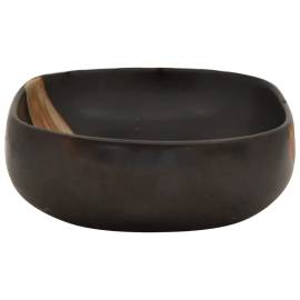 Lavoar de blat, negru, 59x40x14 cm, ceramică, oval, 5 image